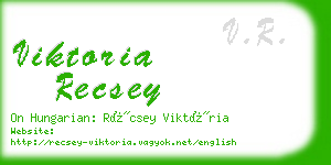 viktoria recsey business card